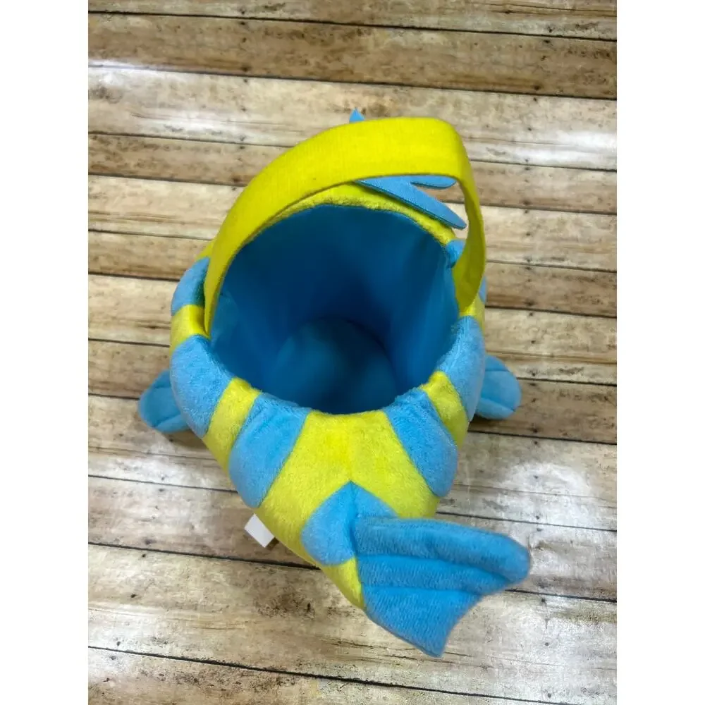 Disney The Little Mermaid Flounder Plush Halloween Trick or Treat Bucket Basket